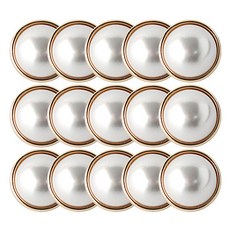 Button King 東大門鈕扣王 珍珠寶石鈕扣 珍珠組合 21mm, 15個, 金色