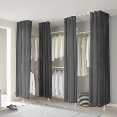 이지온 코너 시스템 원룸 행거 EO-S515C, 블랙(커튼)