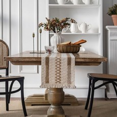 lovinglab 焦糖民族風針織桌旗, 30 x 200 cm, 1個, 混合色