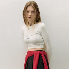 rolarola 女款荷葉邊緊身胸衣上衣