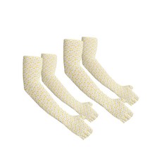 INCONTRO Xfit 素色彈性露指袖套, 花黃色