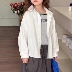 EYOUMONG 兒童寬鬆版翻領基本款長袖襯衫 E6S096