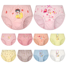 DING DONG DANG KIDS 女童無螢光純棉三角內褲10件組 DKGP3731