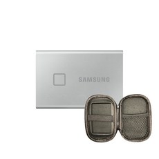 SAMSUNG 三星 移動固態硬碟SSD T7 Touch MU-PC2T0S/WW+保護套, 銀色, 2048GB