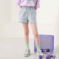 Nanajuni 女童JUNIJEAN口袋彈力牛仔短褲