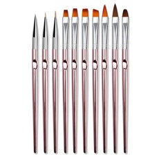 美甲刷10件組 KN-B3002, 1套, 粉紅色