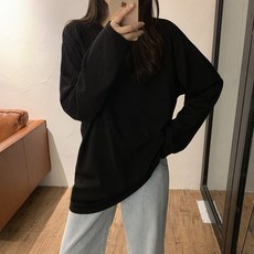 구디프 여성용 레이디 루즈핏 긴팔 티셔츠