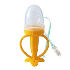 ange 熊造型輔食器, 黃色, 1入