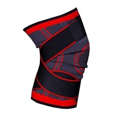 3D 무릎 보호대 축구 군대 등산 헬스 아대 니슬리브 농구 밴드 레드, 1개