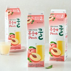 부산우유 복숭아쿨, 3개, 1개입, 930ml