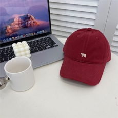 百搭北極熊刺繡棒球帽