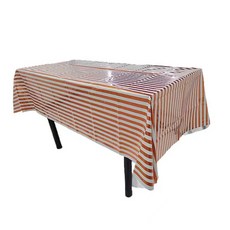 Market Pio 家庭派對條紋一次性桌布 6號款式 137 x 183 cm, 1個, 4個