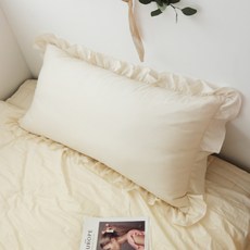 Obet粗棉布直筒靠枕套, 象牙