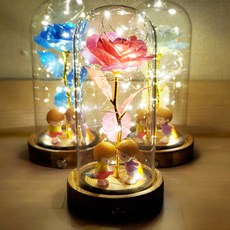 玫瑰玻璃圓頂夜燈, 02粉色