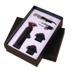 Stary 禮品用幫浦式真空紅酒瓶塞, 黑色, 1套