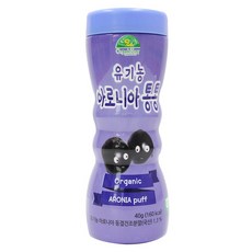 Organic Story Aronia泡芙造型米餅, 40g, 1罐, 野櫻莓口味