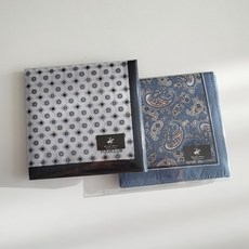 varvisu Timote 高級圖案男士手帕2件組