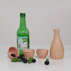 月鹽瓷器 Golbaeng 桃 Tokuri 套組, 1套, Tokuri +清酒杯3p