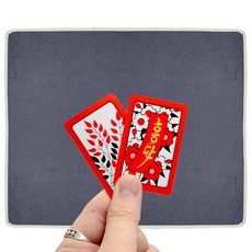 House of Seoha 金蟾蜍花鬥牌 + 人造麂皮花鬥遊戲墊組合, 紅色 + 灰色