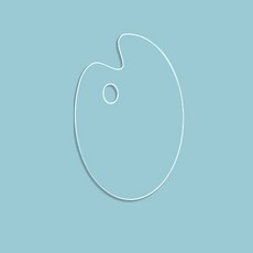 Komely 透明壓克力面板調色盤 橢圓形 B0995 10 x 15 x 0.2cm, 10個, 單一