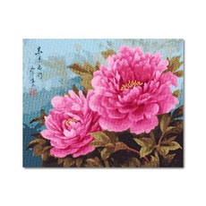 ADICO DIY 寶石十字繡 牡丹花 50 x 40 cm BG02, 混合顏色, 1個