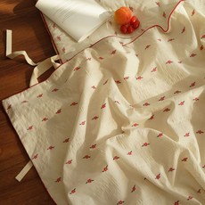 ChezBebe 3層棉紗午睡被, 紅色