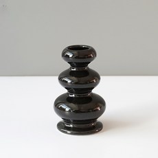 Simple & Glow 家用派對室內裝飾拍攝風格陶瓷甜甜圈燭台, 黑色