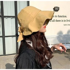 百搭女款蝴蝶結魔鬼氈漁夫帽