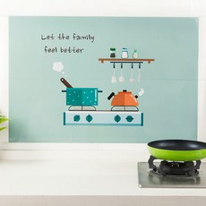 廚房防油煙耐高溫瓷磚玻璃貼, 1個