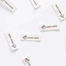 Sewings 棉質標籤 皇冠 手工製作 20g, 混合顏色, 100個