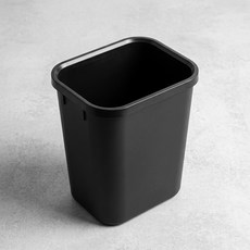 앞날창창 사각 쓰레기통 14L + 링 세트, 블랙