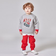 KIDSCOMO 童款越野車刷毛長袖套裝