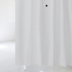 浴簾 SC652 L號 1800*1880mm+不鏽鋼掛鉤 12入+白色窗簾桿組合, 多彩(混合)顏色, 1套