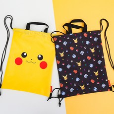 Pokémon 寶可夢 印花手提束口後背袋 2個入