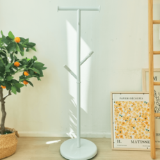 Bomkids 兒童迷你矮款立式衣架, 白色