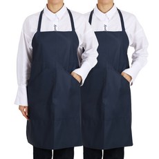 티팜 단면 주머니 방수 무광 앞치마, 네이비, 2개