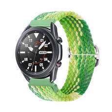 스페이스쉴드 스마트워치 버클형 브레이드 솔로루프 스트랩 22mm, 샤이닝그린, 1개