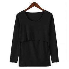 拉絨基本款圓領孕婦上衣