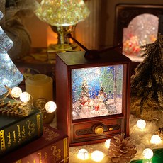 模擬復古紅色電視音樂盒, 模擬電視雪人