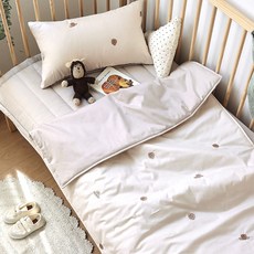 PRIELLE 狗狗純棉午睡被全套組 + 枕芯 + 午睡被袋, 象牙白