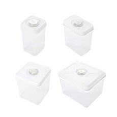 VAKUEN. 真空密封多功能保鮮盒 High 4件組, High 密封容器 1L + 2L + 3.1L + 7.7L, 1套