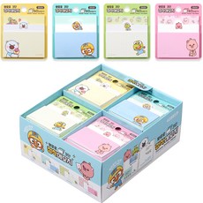 POPO FANCY Pororo 3層黏貼便利貼 4種*10入, 波蘿羅、克朗、路飛、波比, 1套