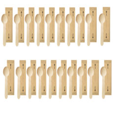 NOKCHAWON 綠茶園 獨立包裝木質湯匙, 1個, 100件