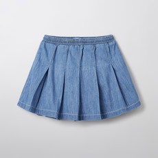 SPAO Kids 兒童女童涼感輕量牛仔百褶裙
