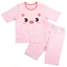 Maykids 孩童可愛小豬印花7分褲套裝