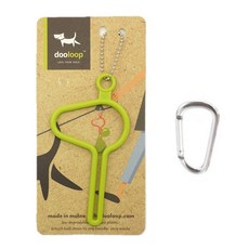 ALL Nature 寵物鑰匙圈造型清潔袋掛勾+登山扣組, 抹茶綠, 1套