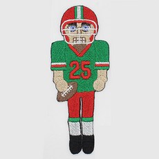 角色布貼 橄欖球選手2 38 x 98 mm, 混合色, 1個