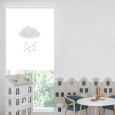 레인보우비구름 실사롤스크린 암막원단