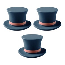 마켓감성 와인 병 스토퍼 실리콘 캡, 네이비, 3개