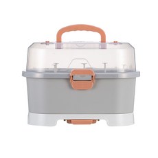 撞色防水奶瓶瀝水盒, 03 灰色